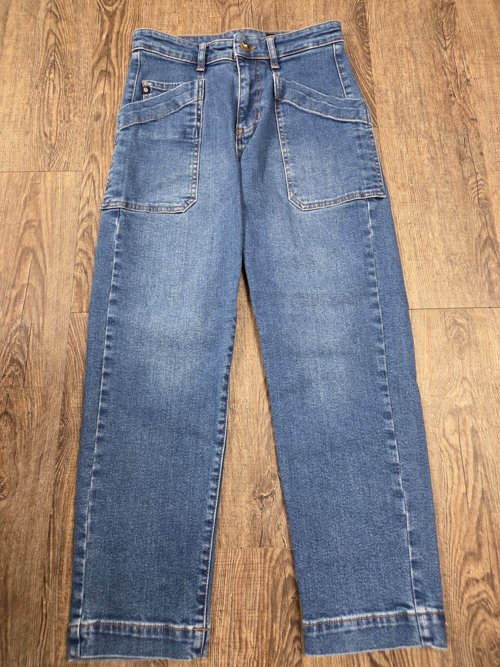 AG Adriano Goldschmied Yuko High Waist Safari Tapered Leg Jeans 23 - Picture 1 of 8